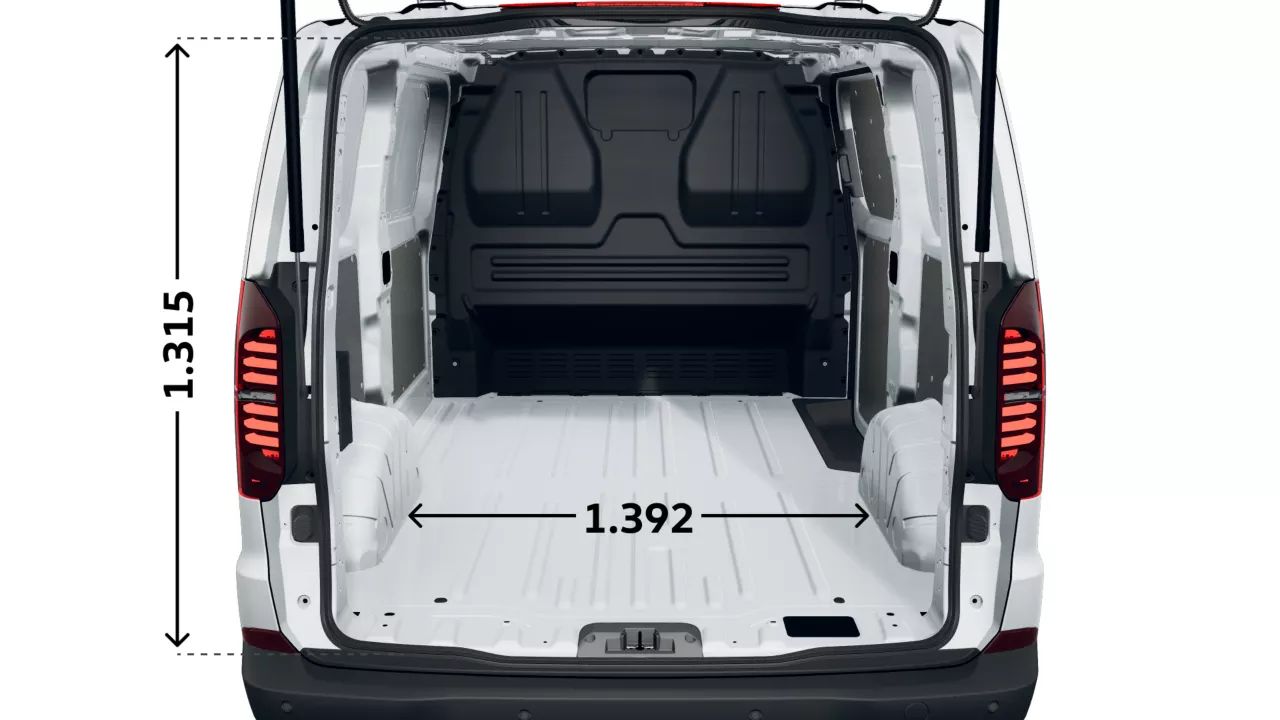 VW Transporter Kastenwagen Höhe und Breite der Ladefläche
