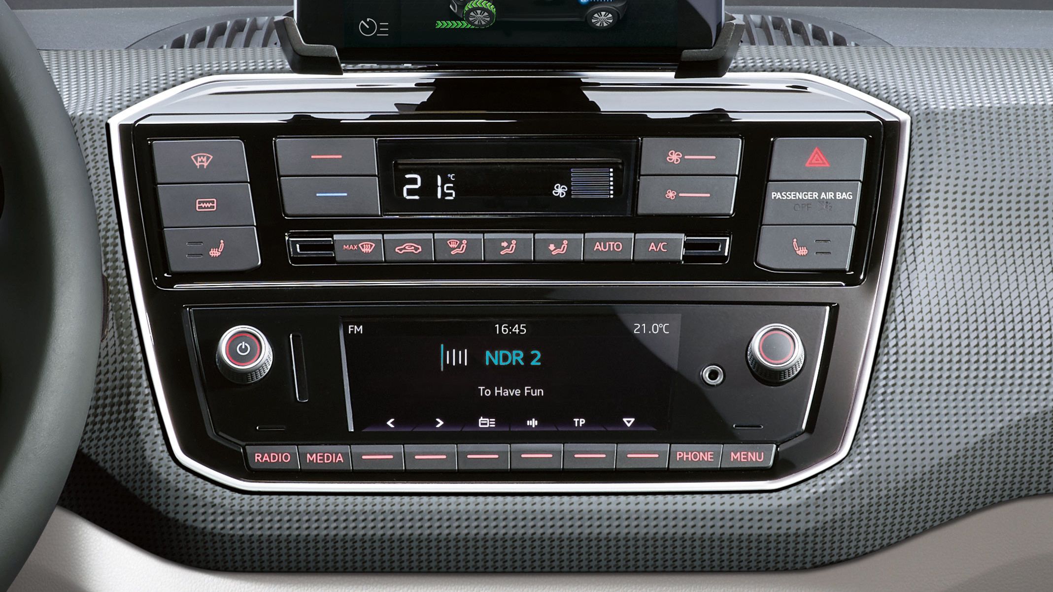 vw e-up elektroauto display radio